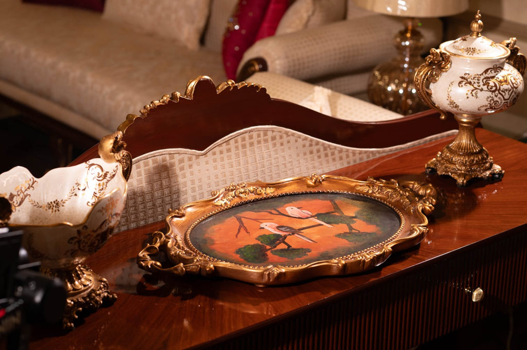 Twilight Perch – Hand Painted Ornate Tray